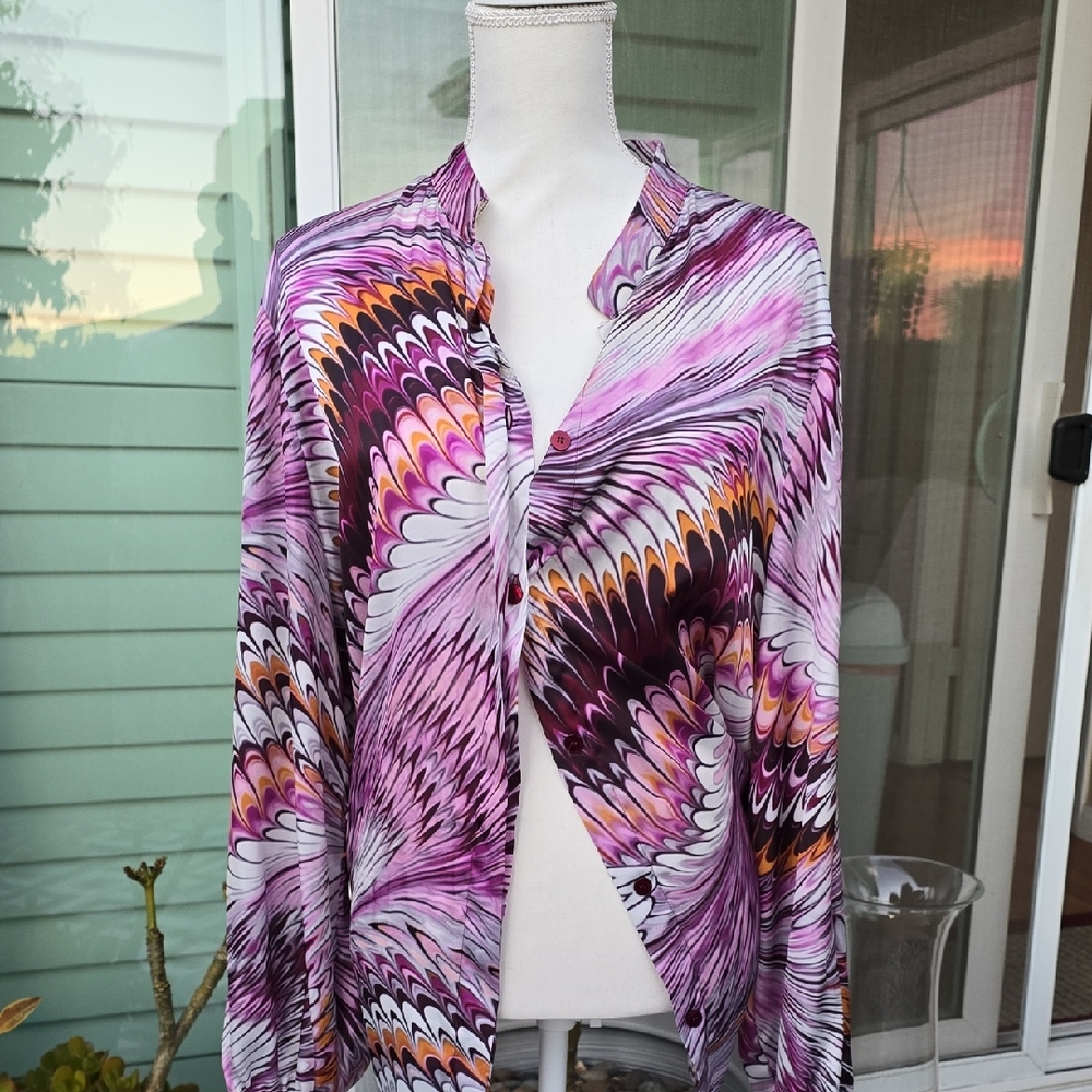 Marina Rinaldi Multicolor Button Down Shirt
